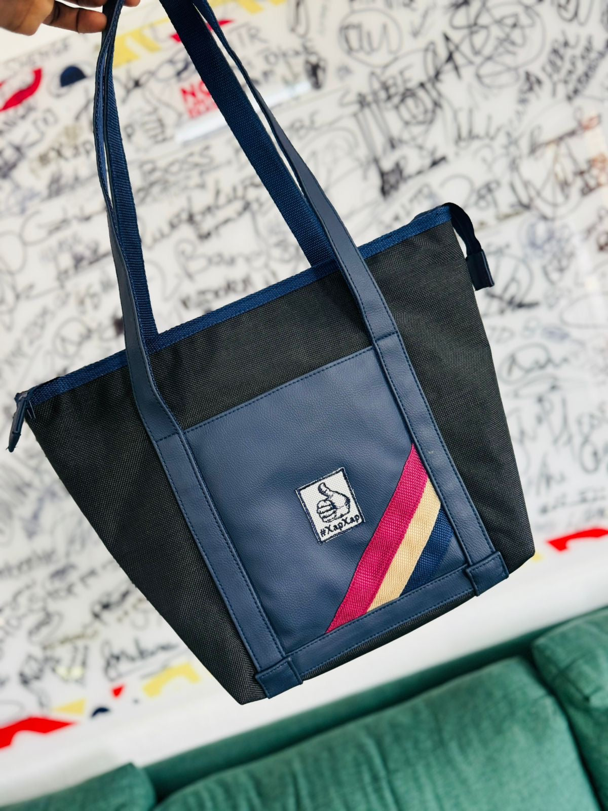 XapXap Tote Bag - Navy & Black