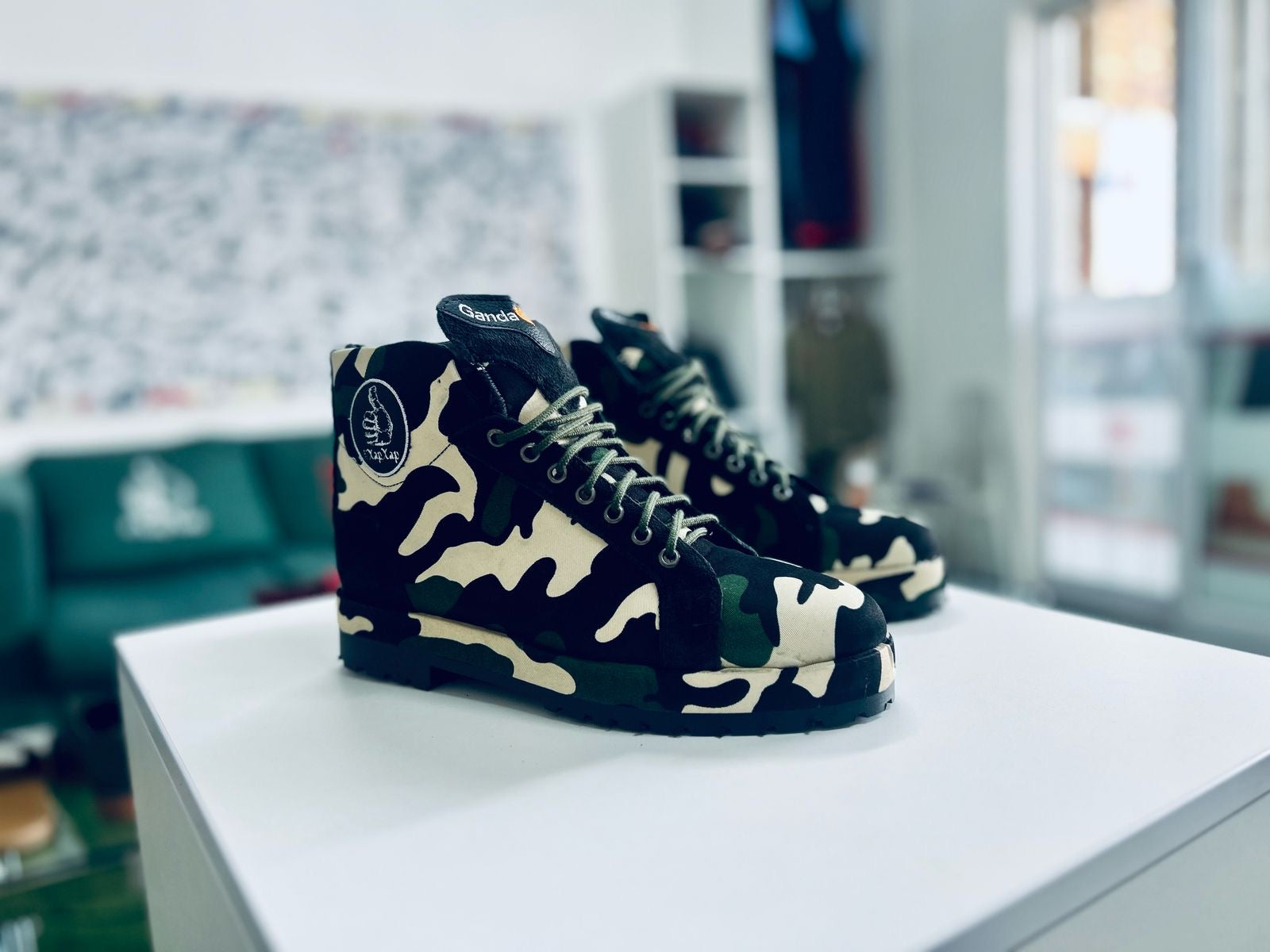Ganda Ganda - Army Green & Black Boots